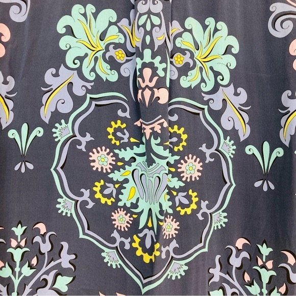 Averardo Bessi 60s print silk button front blue shirt. Size 8. - Picture 6 of 9